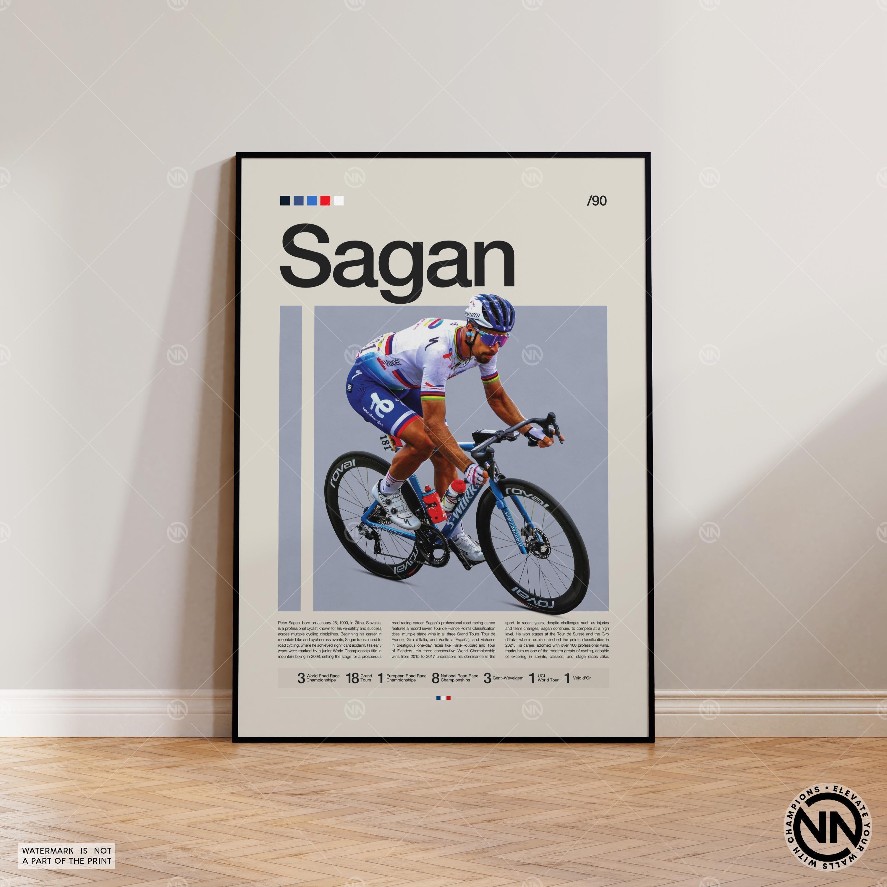 Peter Sagan Poster, Cyclist Poster, Workout Poster, Sports Poster, Mid-Century Modern, Motivational Poster, Sports Bedroom Posters