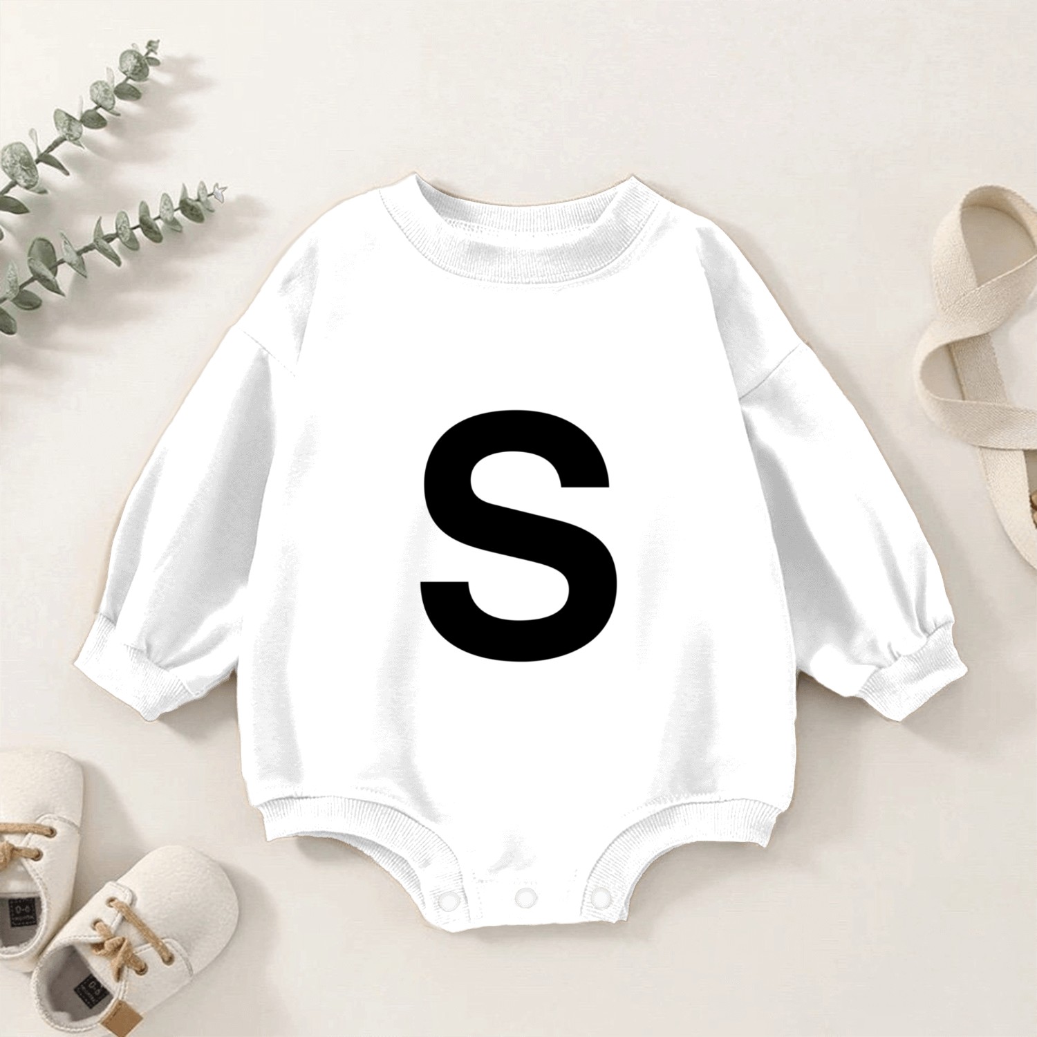 helvetica S Baby Romper Sweatshirts