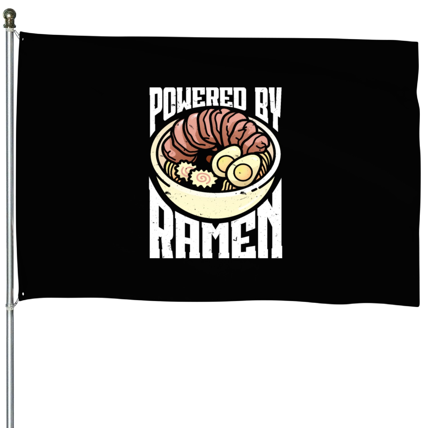 Powered By Ramen Anime Japanese Soup Cup Noodle House Flags
