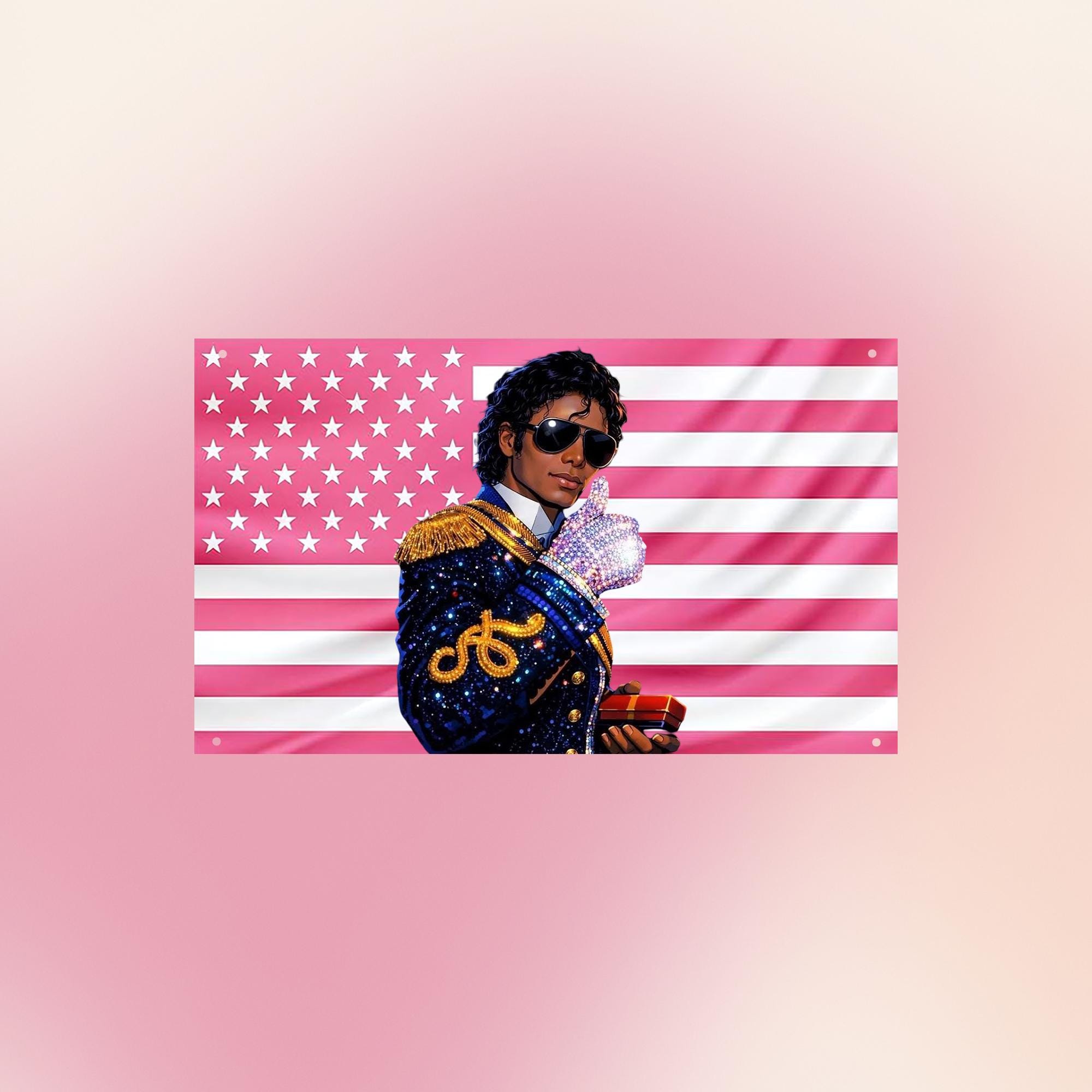 Michael Jackson Flag | King of Pop Wall Tapestry | MJ Music Legend Room Decor | Iconic Pop Star Flag | Fan Gift