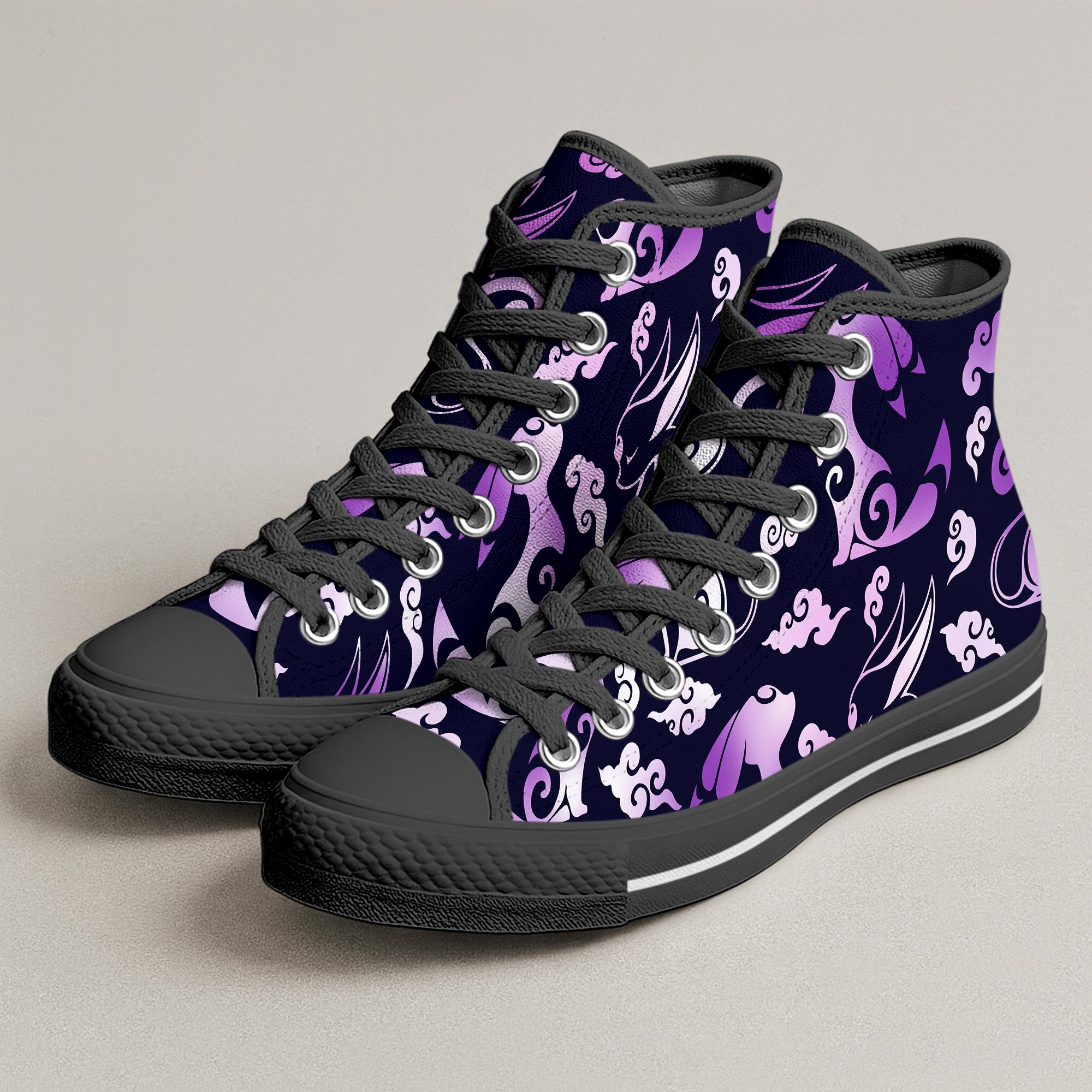 Umbreon Espeon High Top Shoes, Kawaii Anime Sneakers, Umbreon Shoes Gifts