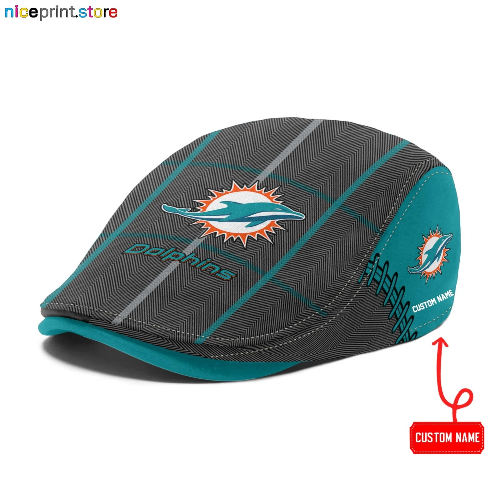 Miami Team Dolphins Jeff Cap Dolphins Driver Cap football Golf Cap football Flat Cap
