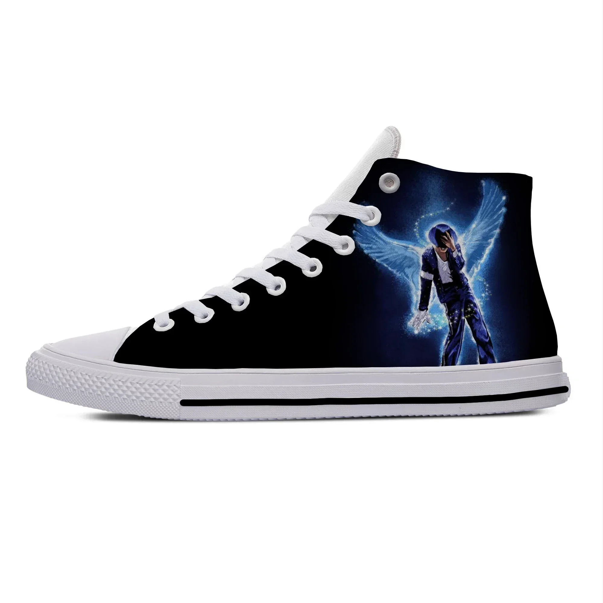 Men's High Top Sneakers Michael Jackson King of Pop Rock Music Casual Shoes
