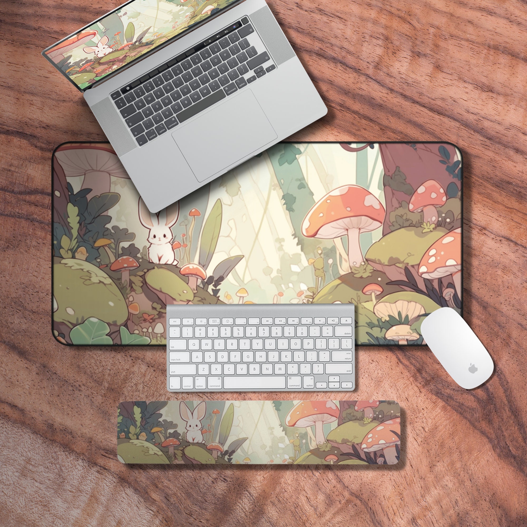 Lofi Desk Mat, Cozy Gamer Aesthetic Mouse Pad