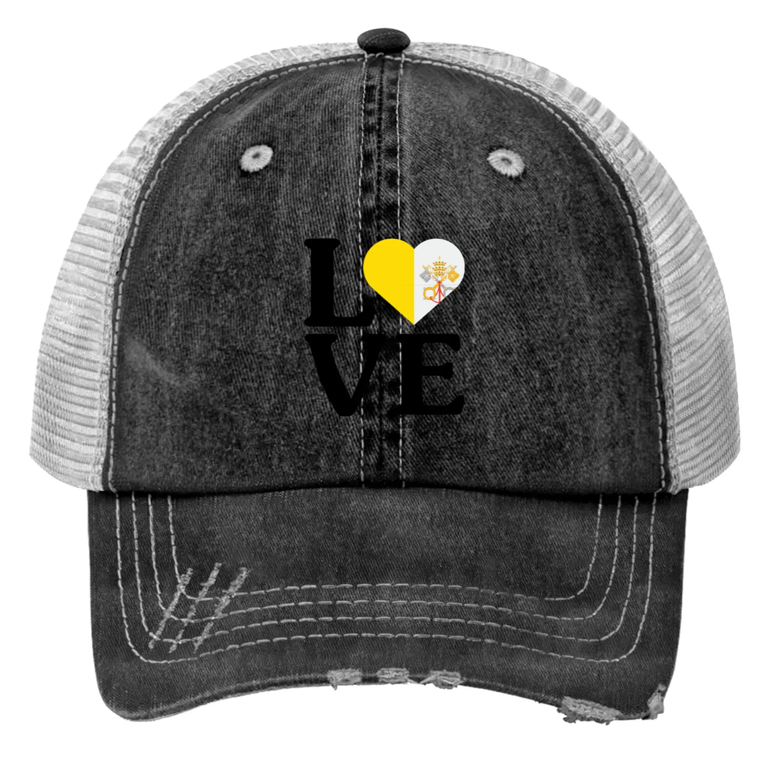 Vatican City Print Trucker Hats