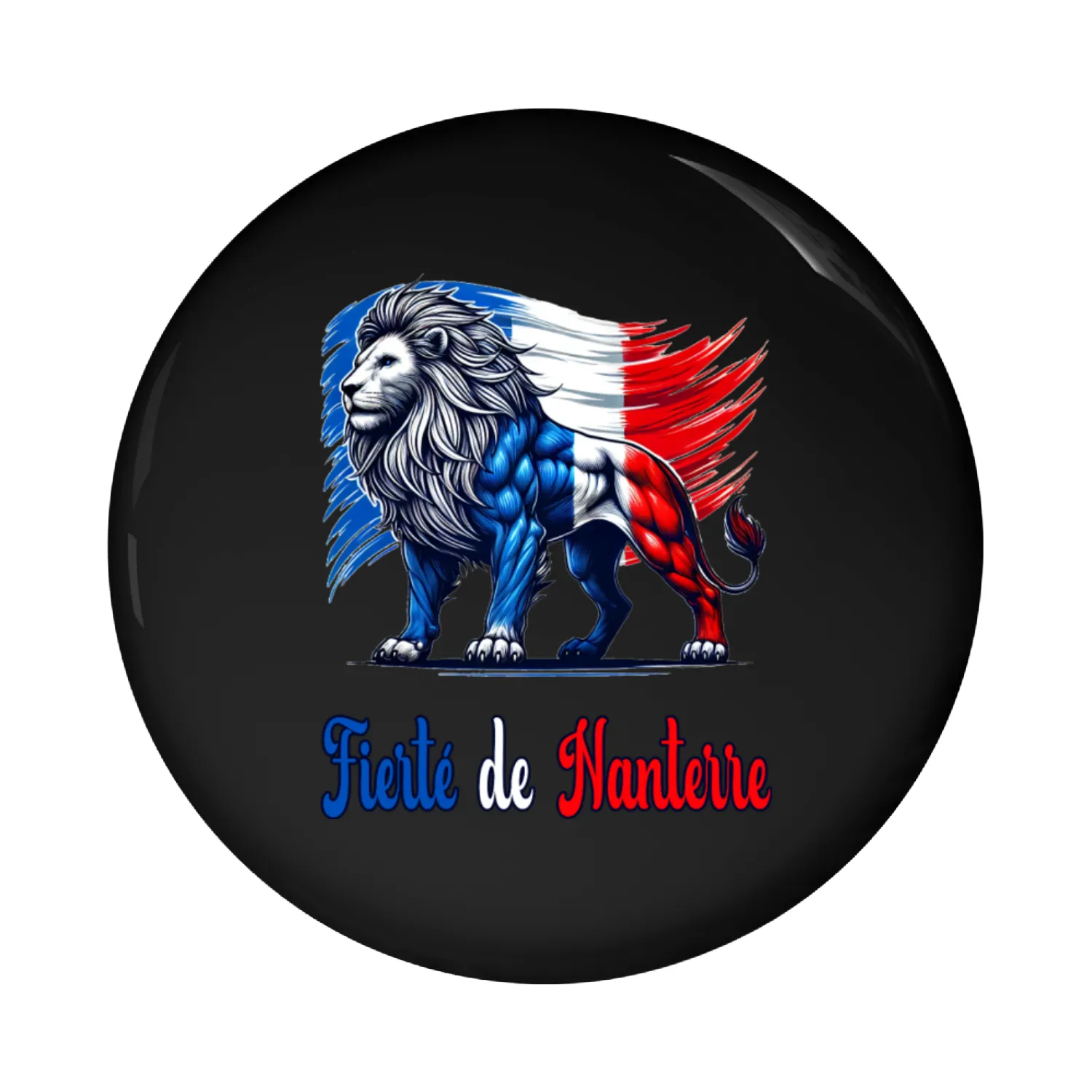 The pride of Nanterre flag design Pin Buttons