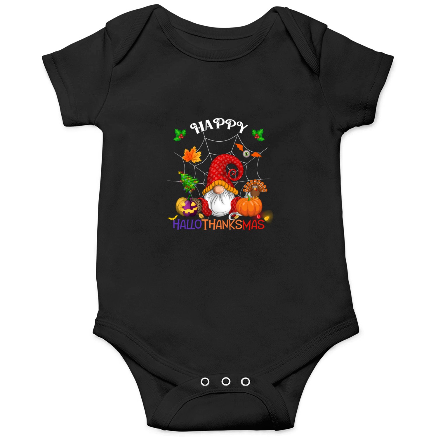 Happy HalloThanksMas Gnome Onesies