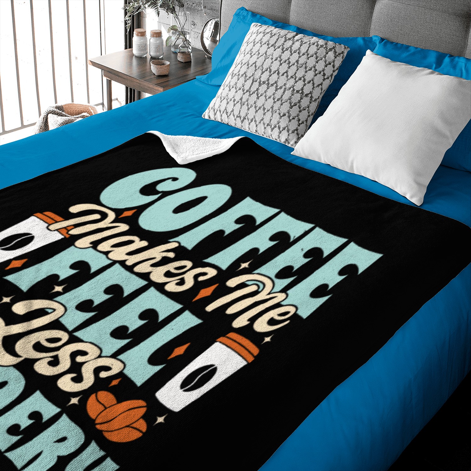 Coffee Makes Me Fell Less Murdery Baby Blankets