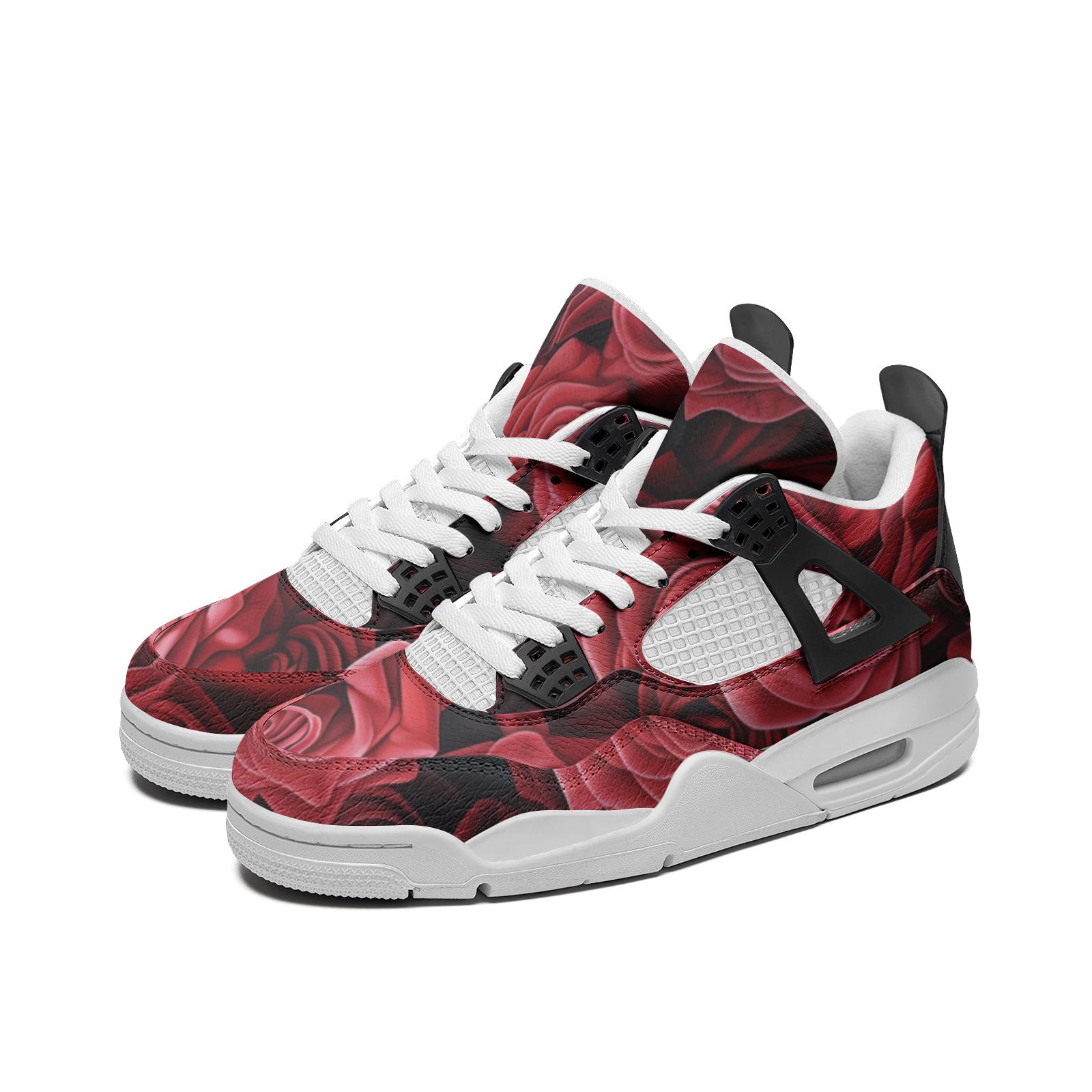 Red Rose High Top Sneakers For Lovers