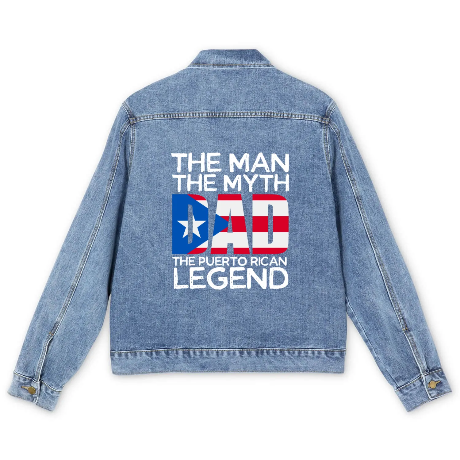 Puerto Rico Gifts For Dad Fathers Day Puerto Rican Men's Denim Jackets