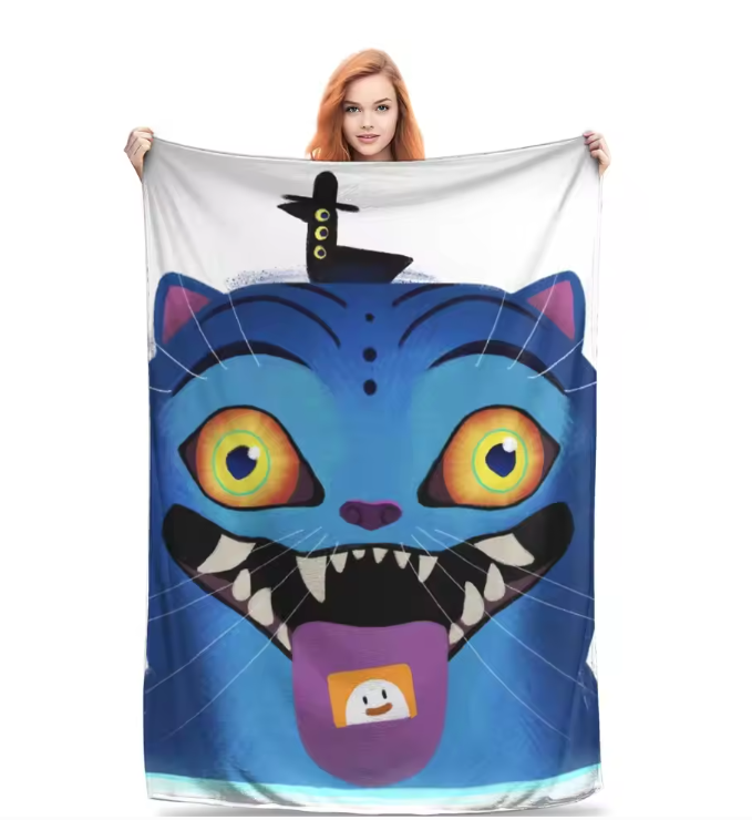 KPop Demon Hunters Huntrix Fleece Blanket for Couch, Chair, or Bed, Back To School Gift For Kids