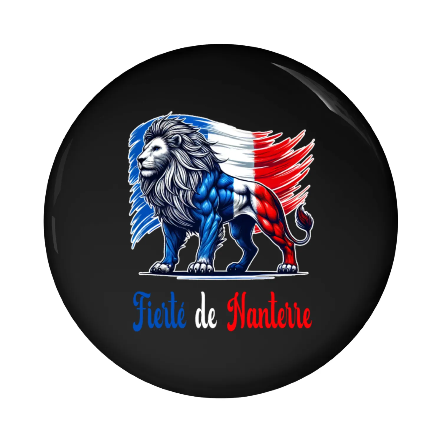 The pride of Nanterre flag design Pin Buttons