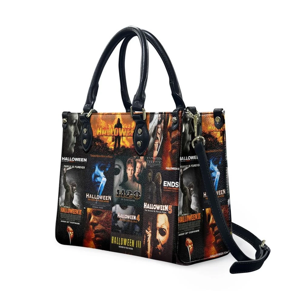 Michael Myers Leather Handbag, Horror Movie Lover Women's Shoulder Bag, Gift