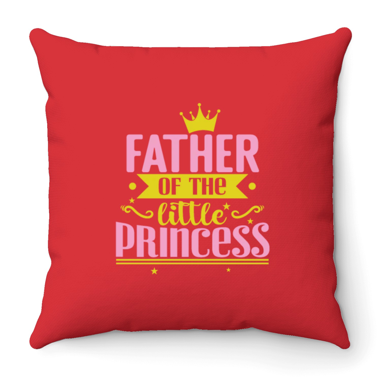 Father of the little Princess Throw Pillows
