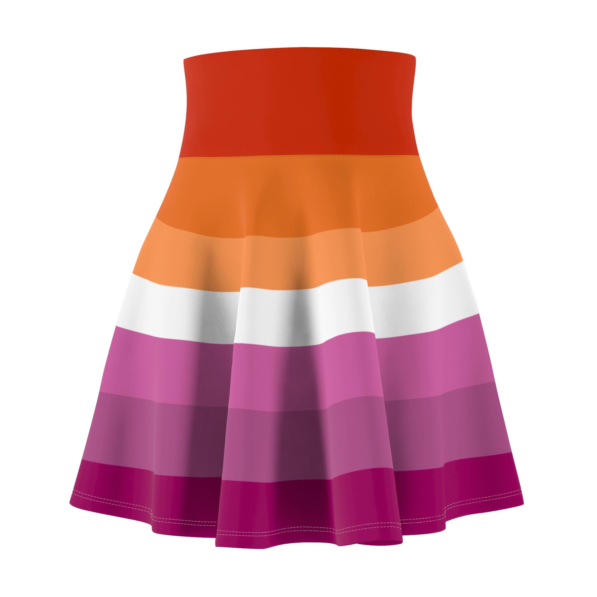 Lesbian pride flag Skater Skirt