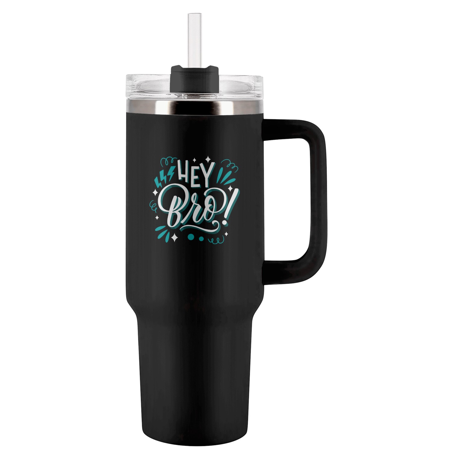 Hey Bro Tumblers 40 Oz With Handle