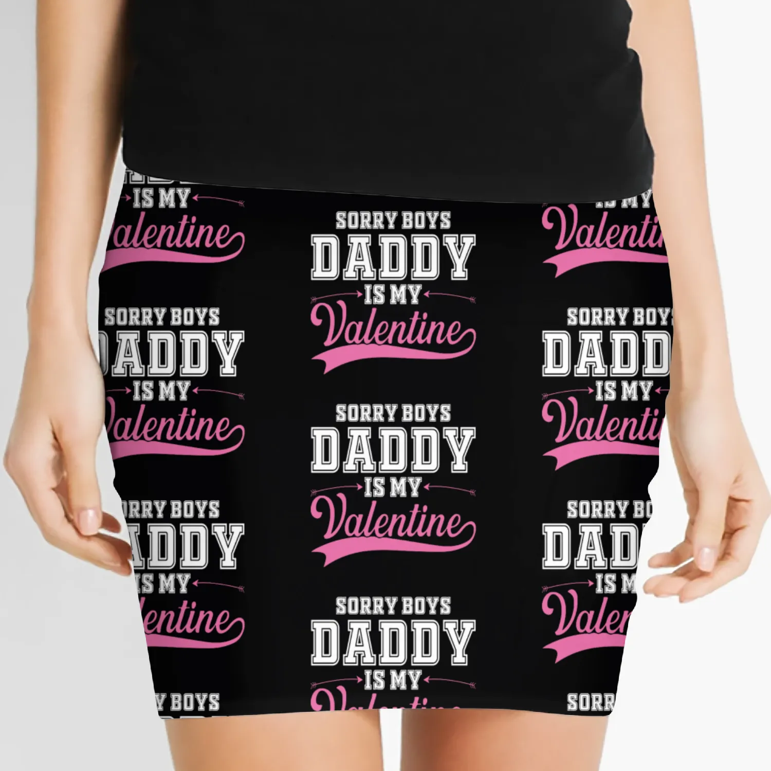 Sorry Boys Daddy Is My Valentine For Dark Women's Mini Skirts