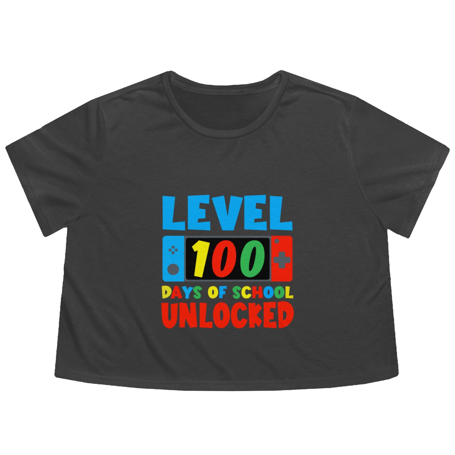 100 days of school Flowy Cropped Tees