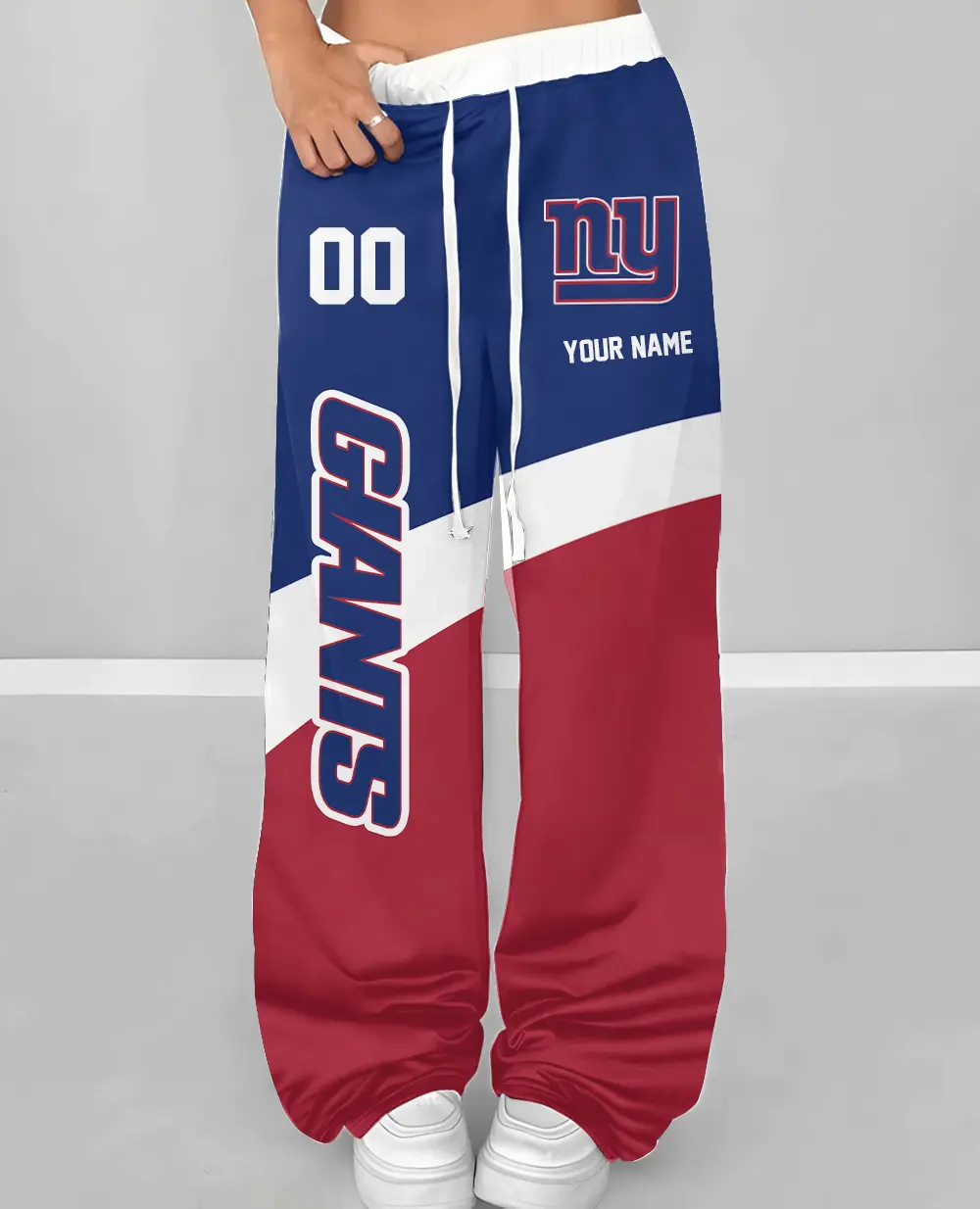 New York Giants Personalized Wide Leg Lounge Pants