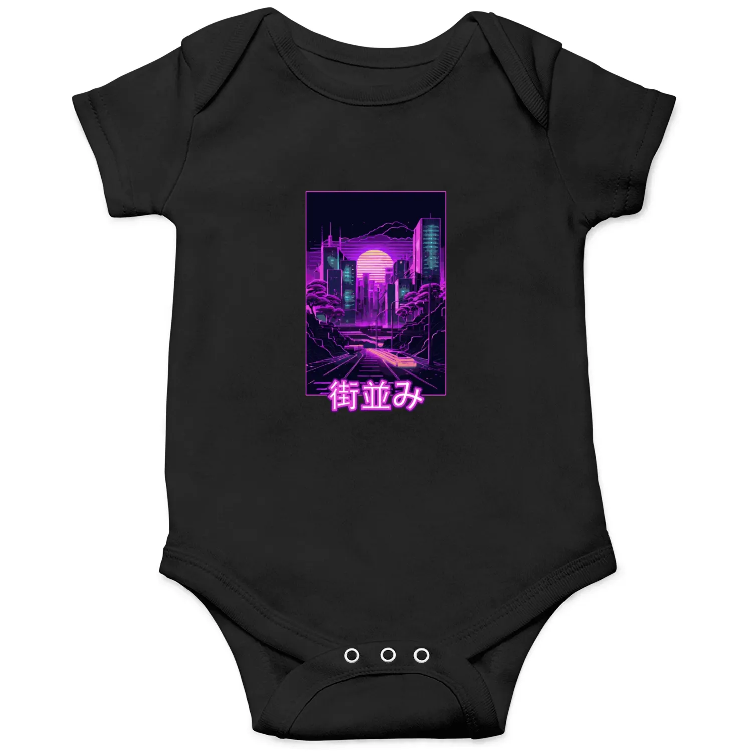 Japanese Tokyo City Vaporwave Aesthetic Retro Synt Onesies