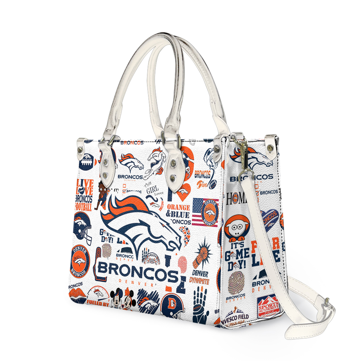 Denver Football Team Broncoss Women Leather Handbag Lovers Gift
