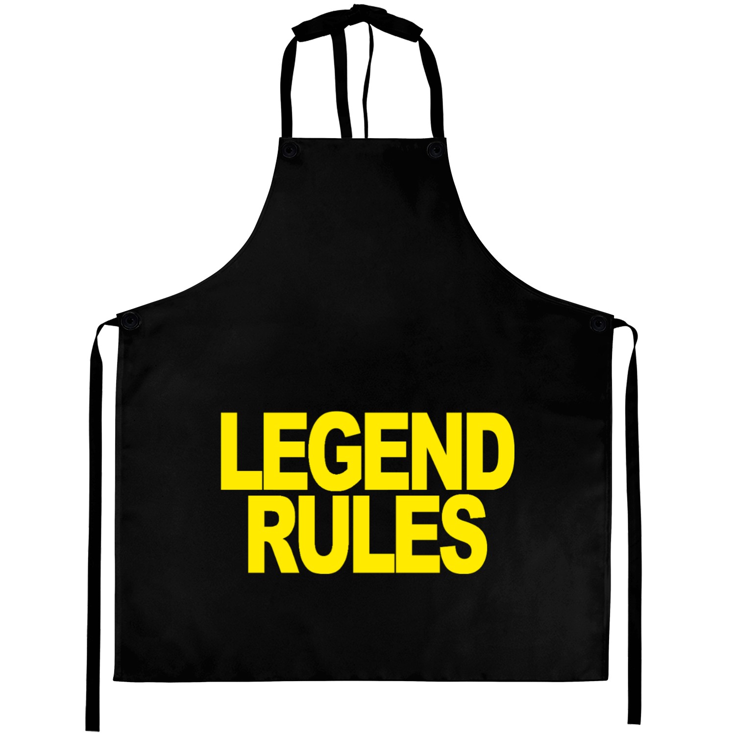 Lengend Rules Red and Yellow Aprons