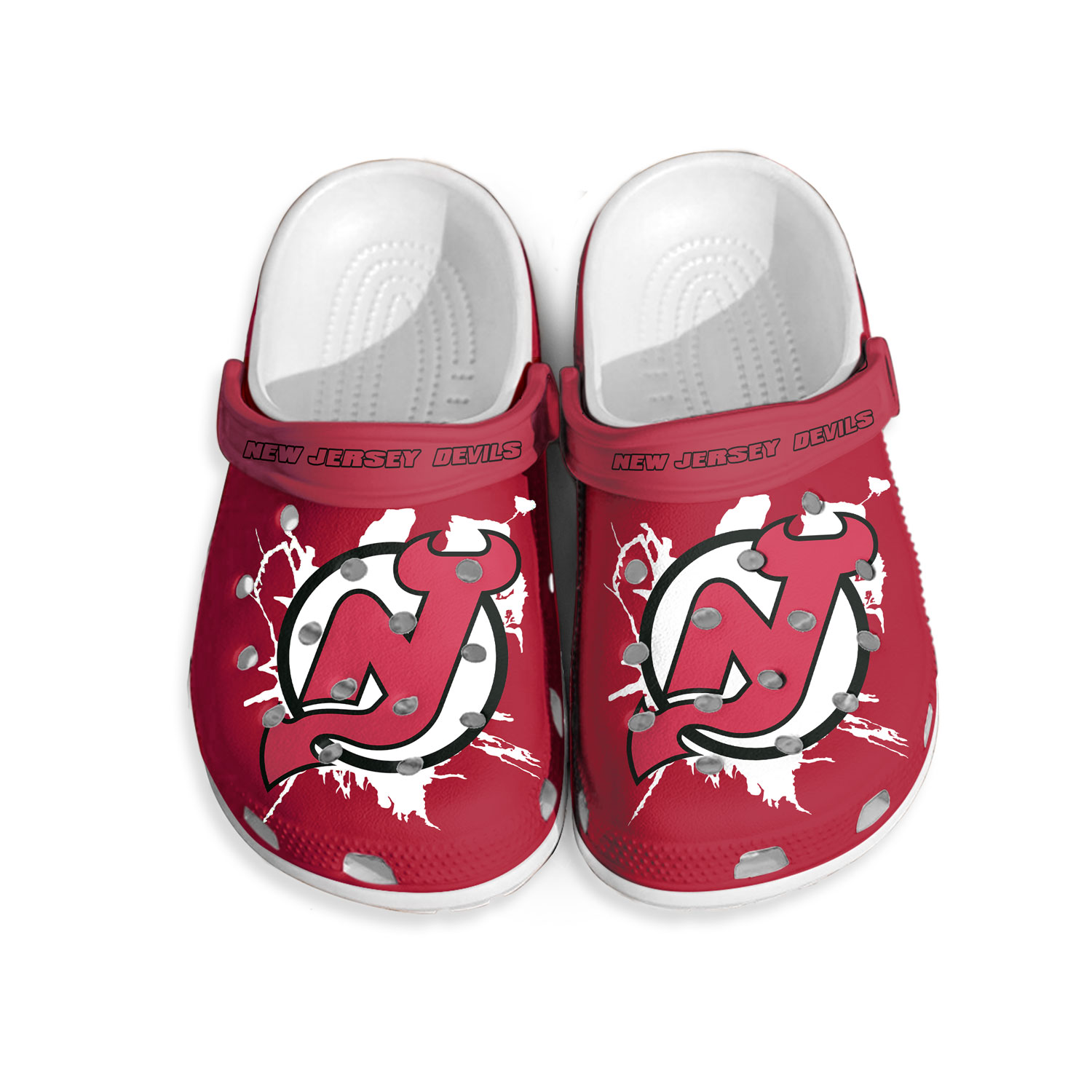 New Jersey Devils Sandals, Clogs, Toe Sandal Soft
