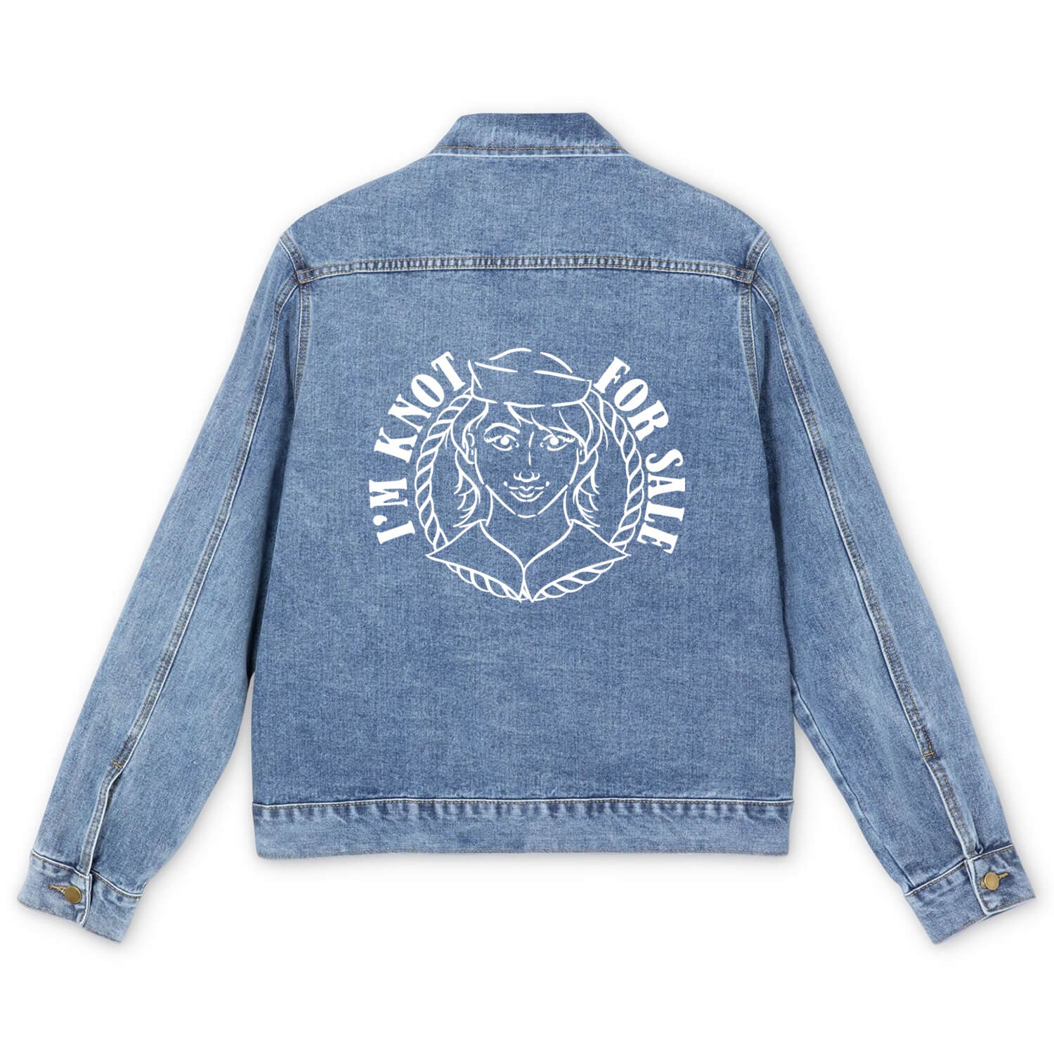 Sailing Anchor Sailboat Sailor Men's Denim Jackets