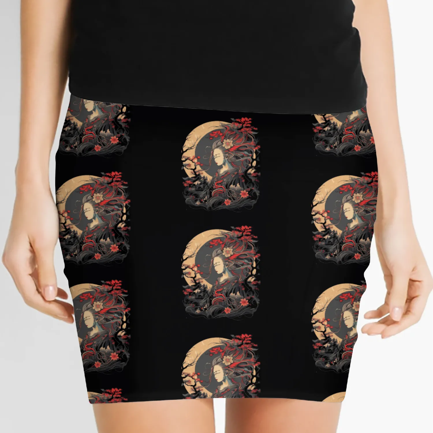 Ancient Japanese Deity Amaterasu Shinto Sun Goddes Women's Mini Skirts