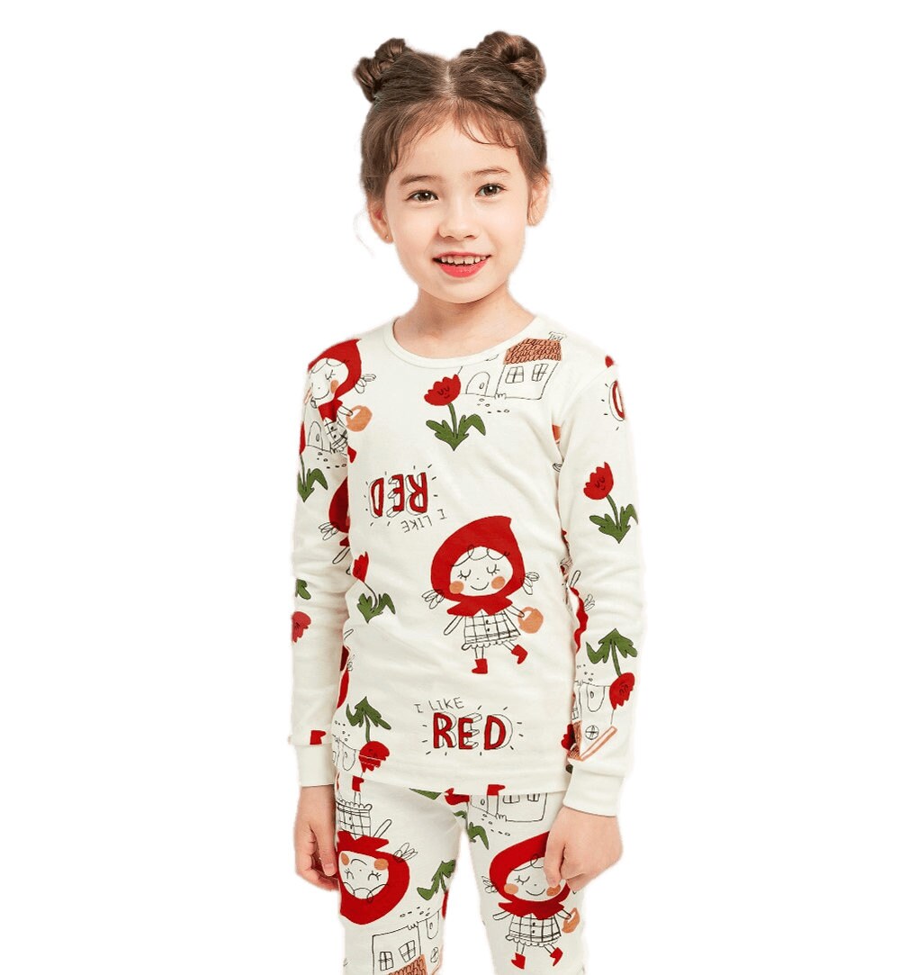 Girls Little Red riding hood Pajamas, kids pajama set, Pajama set for girls, dolls and princess pajamas, Korean pajamas