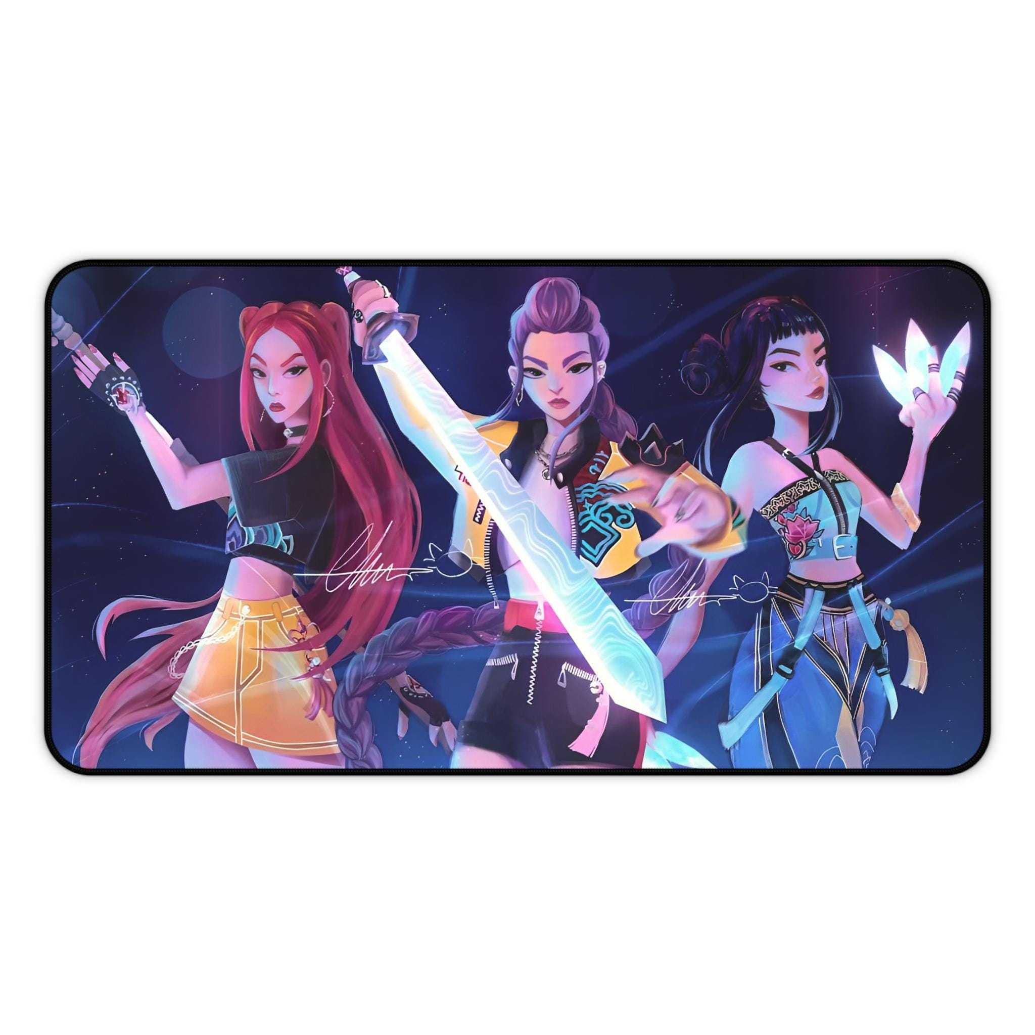 KPOP Demon Hunter Desk Mat, Gaming Mouse Pad, Workspace Accessories, Eco-Friendly Gift for Kids and Nature Lovers