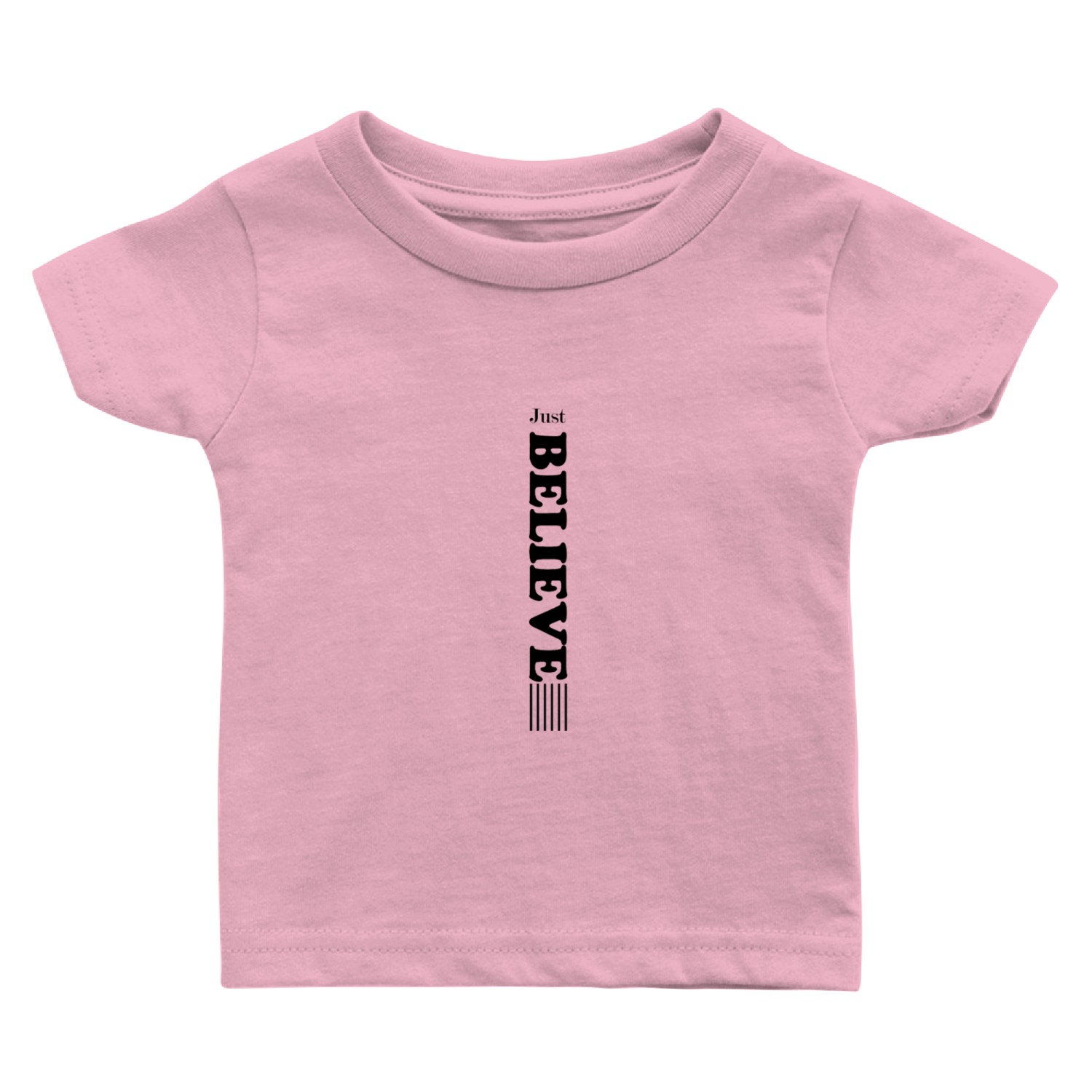 Just Believe Vertical Black Baby T Shirts
