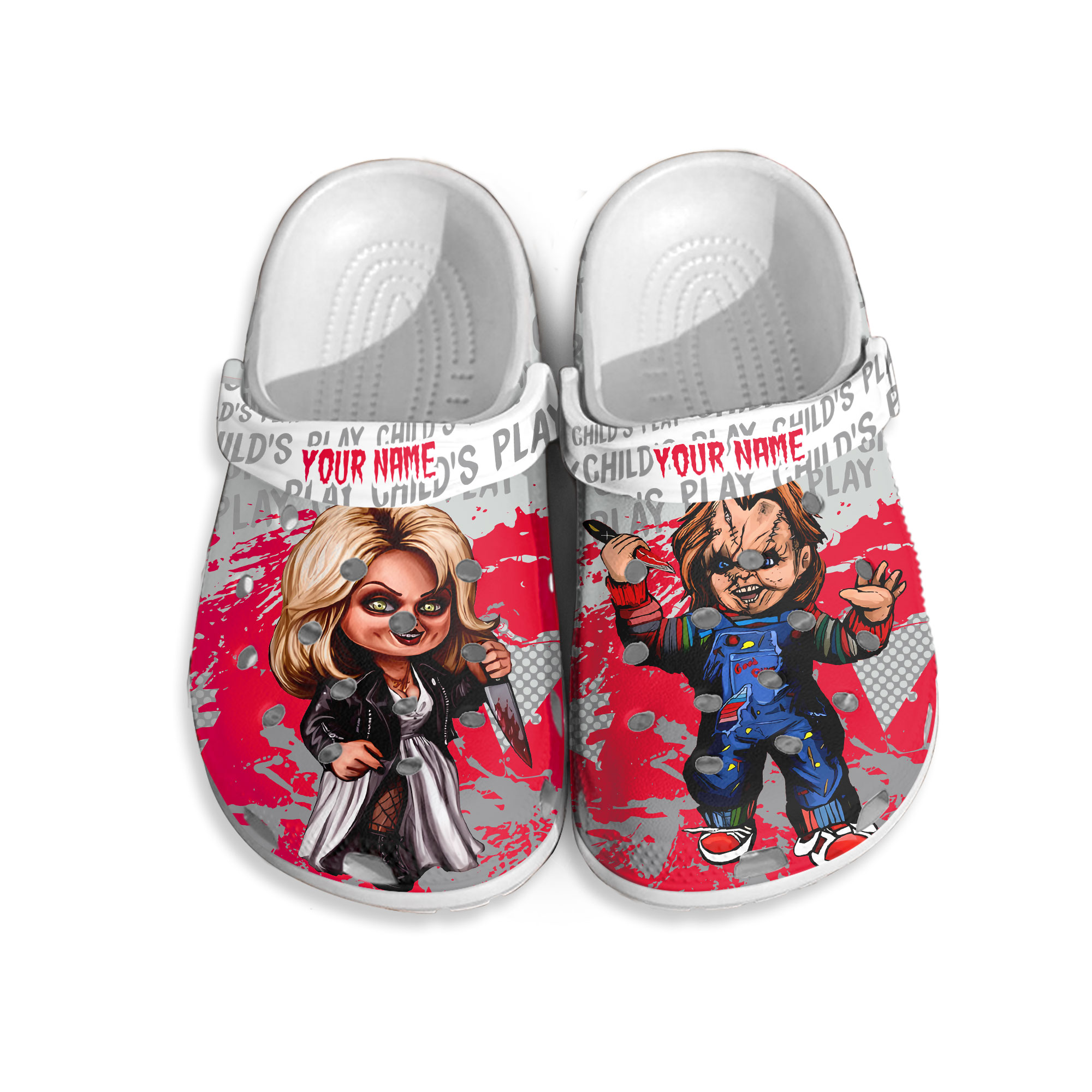 Chucky Horror Movie Clogs, Chucky Horror Scary Halloween Clogs Shoes, Personalized Shoes, Clogs Shoes, Christmas Gift, Halloween Gift