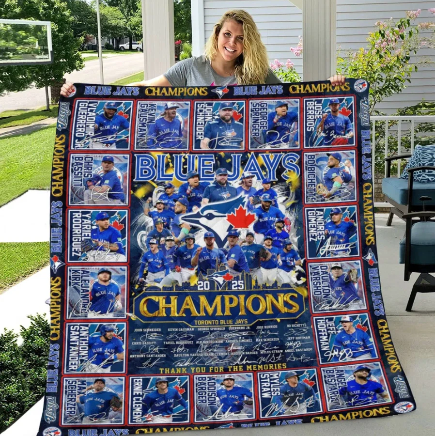 Toronto Blue Jays 2025 Thank You Quilt Blanket