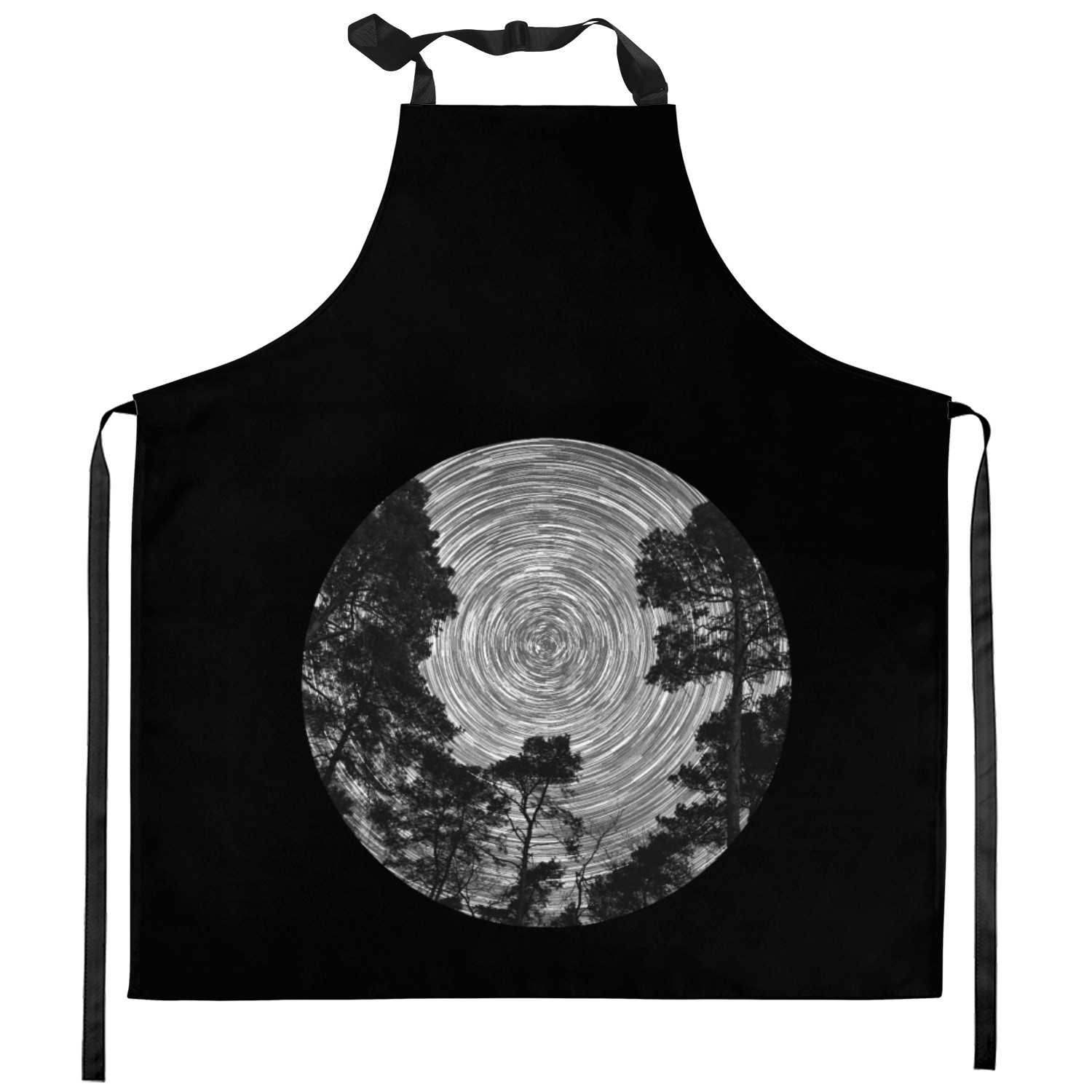 Star trails in the forest Kitchen Aprons