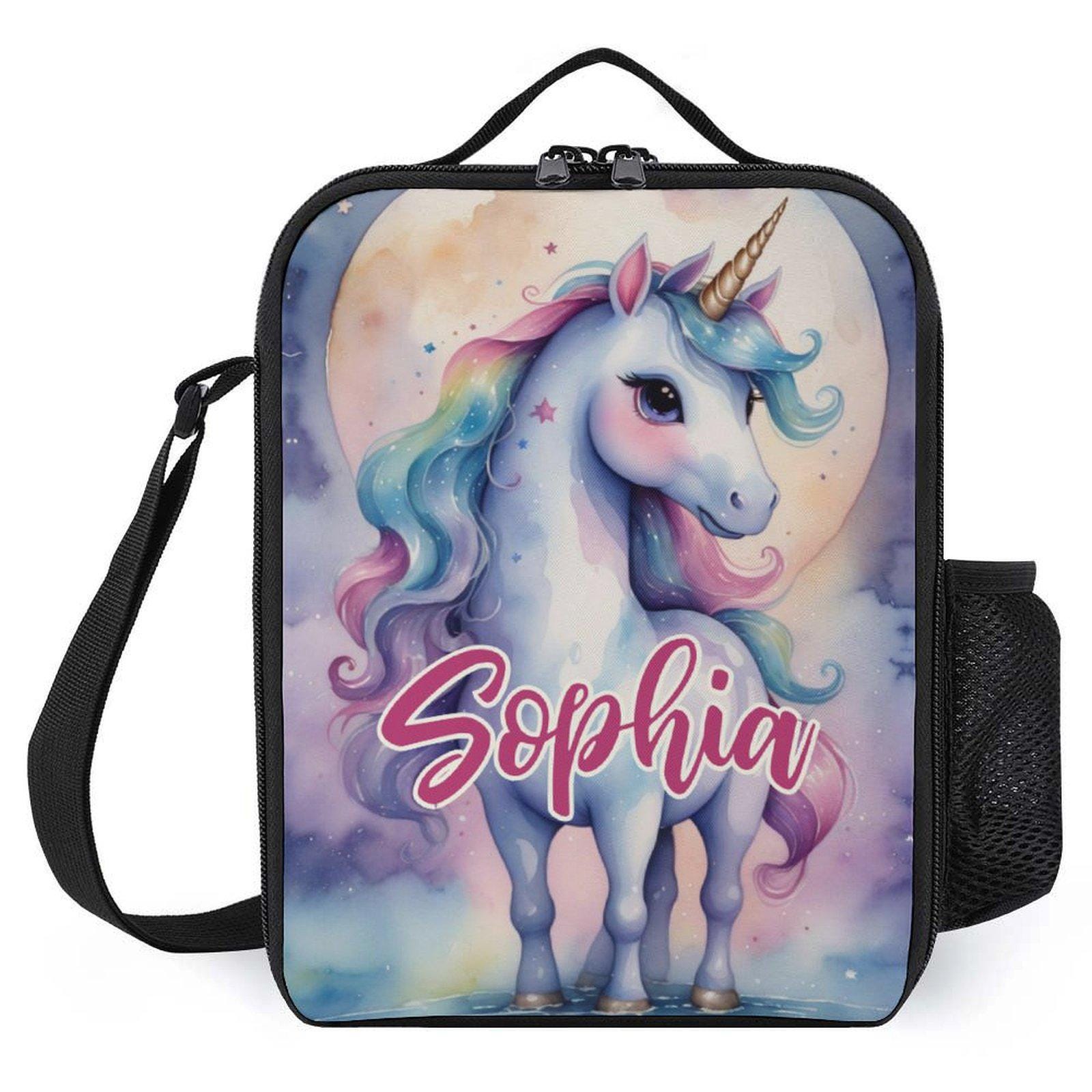 Personalized Unicorn Magical Lunch Bag for School Camp Boys & Girls