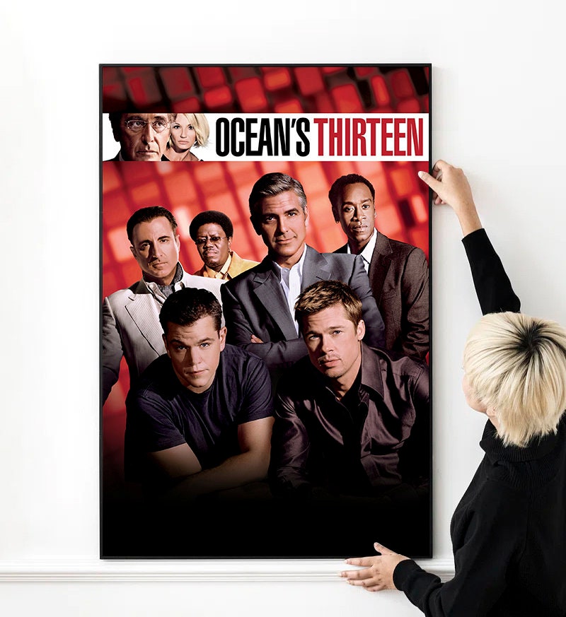 OCEAN'S THIRTEEN Movie Poster High Quality Print Photo Wall Art Canvas Cloth Vintage Movie Poster for Gift