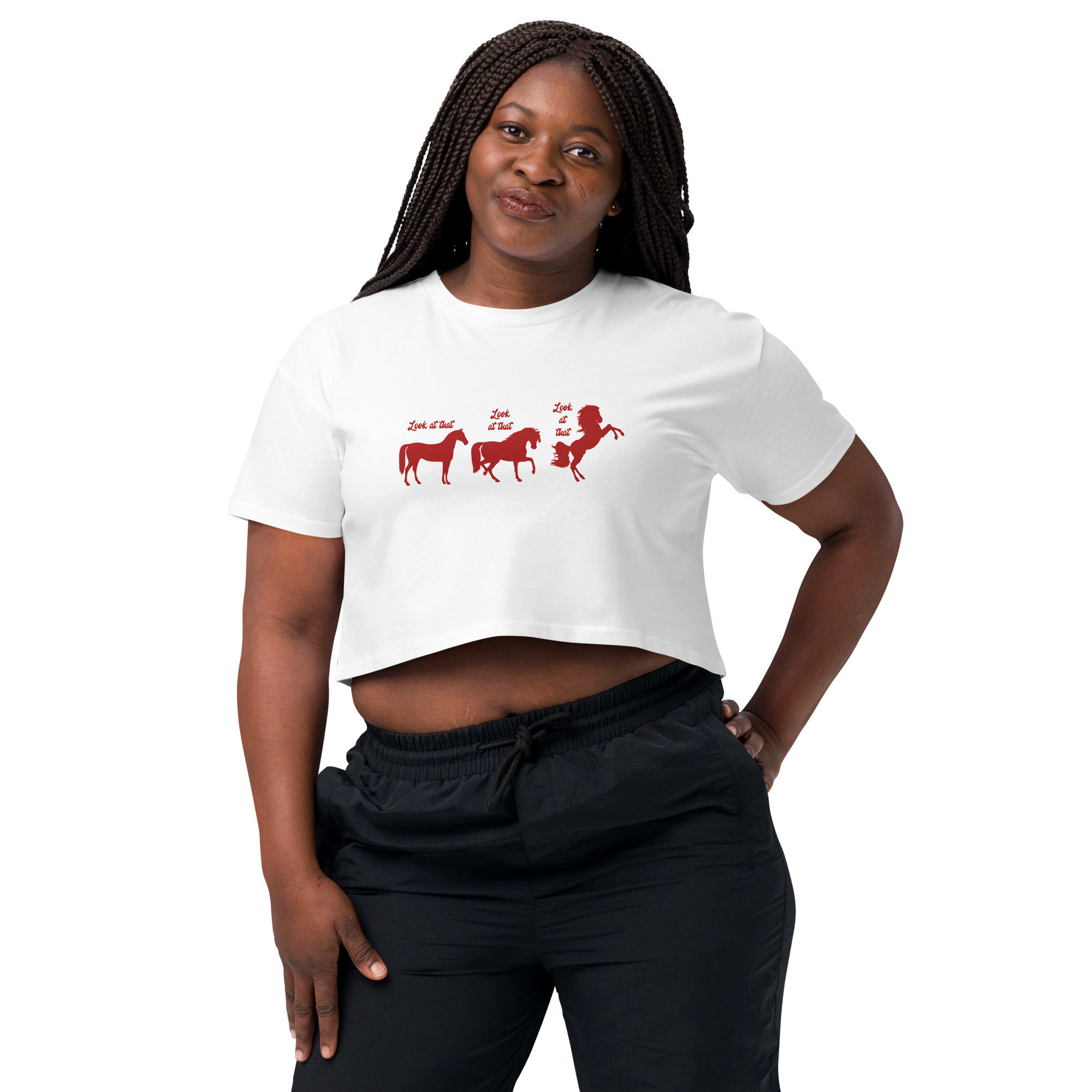 Look at That Horse Womens Crop Top