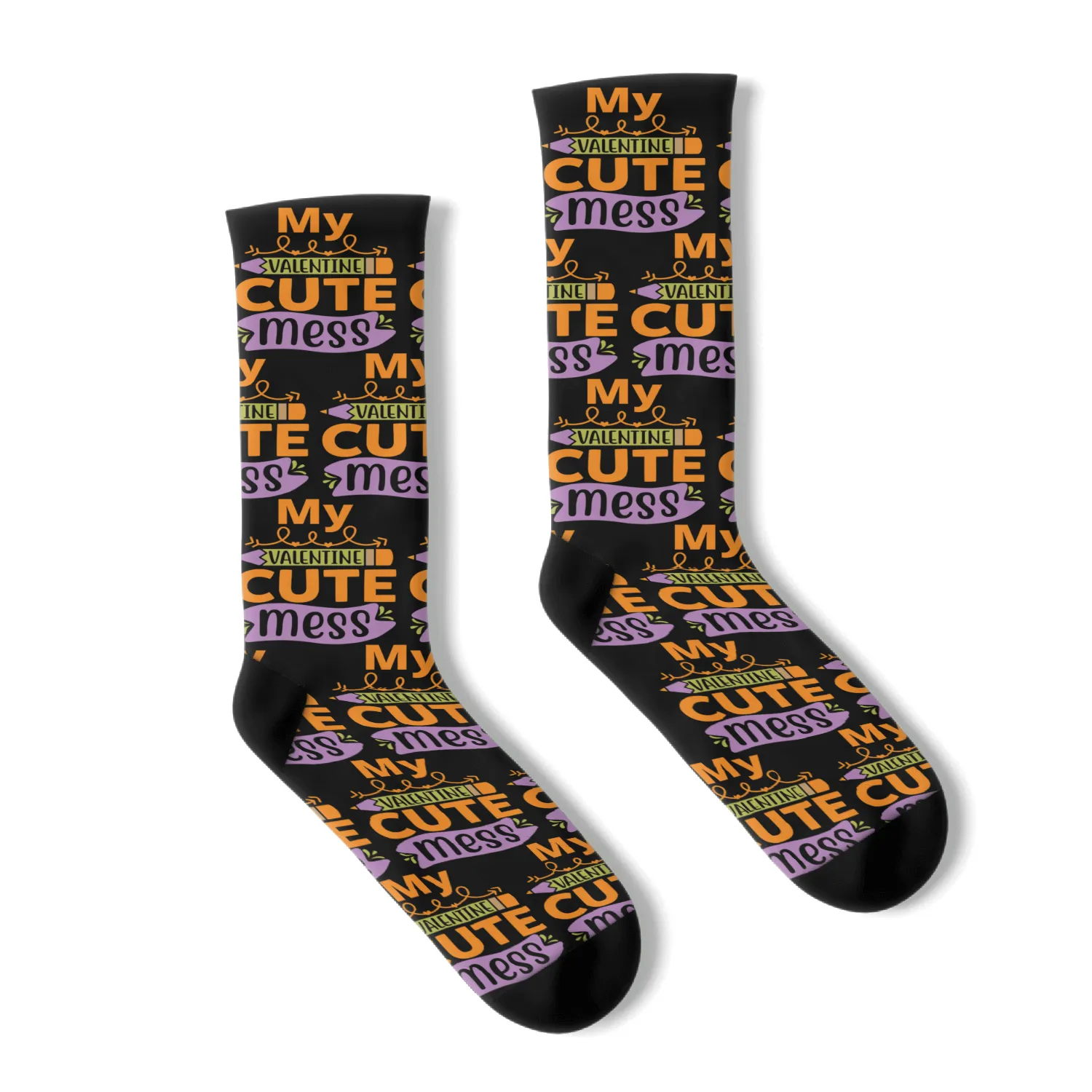 My Valentine Cute Mess Valentine Day gift1819 Socks
