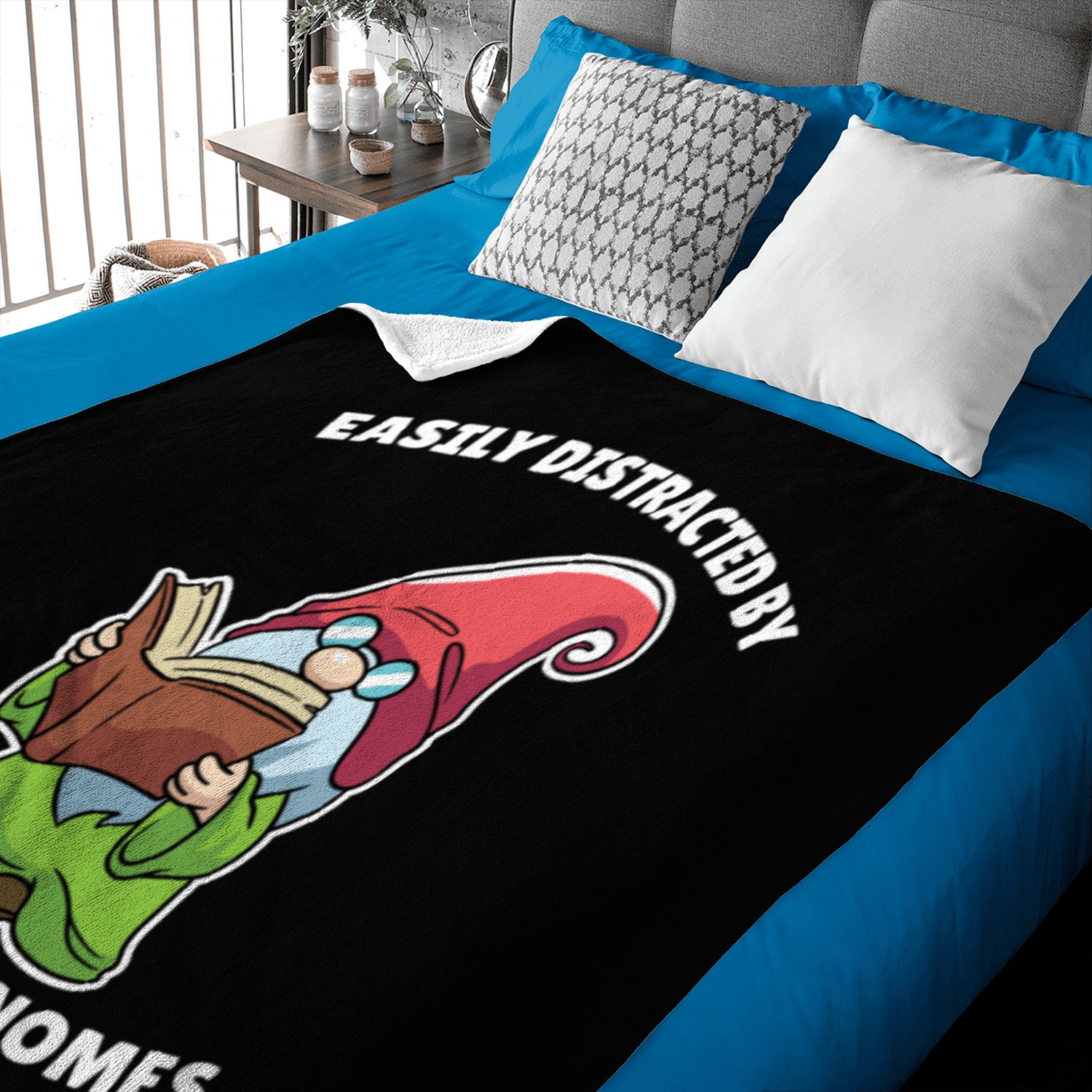 Easily Distracted Books Gnomes Gnom Baby Blankets