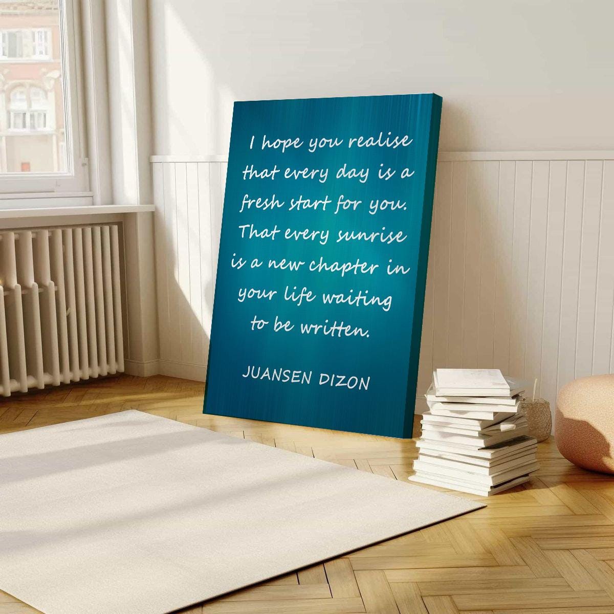 JUANSEN DIZON Inspirational Quotes Poster, Wrapped Poster, Wall Art, Room Decoration, Retro Aesthetics