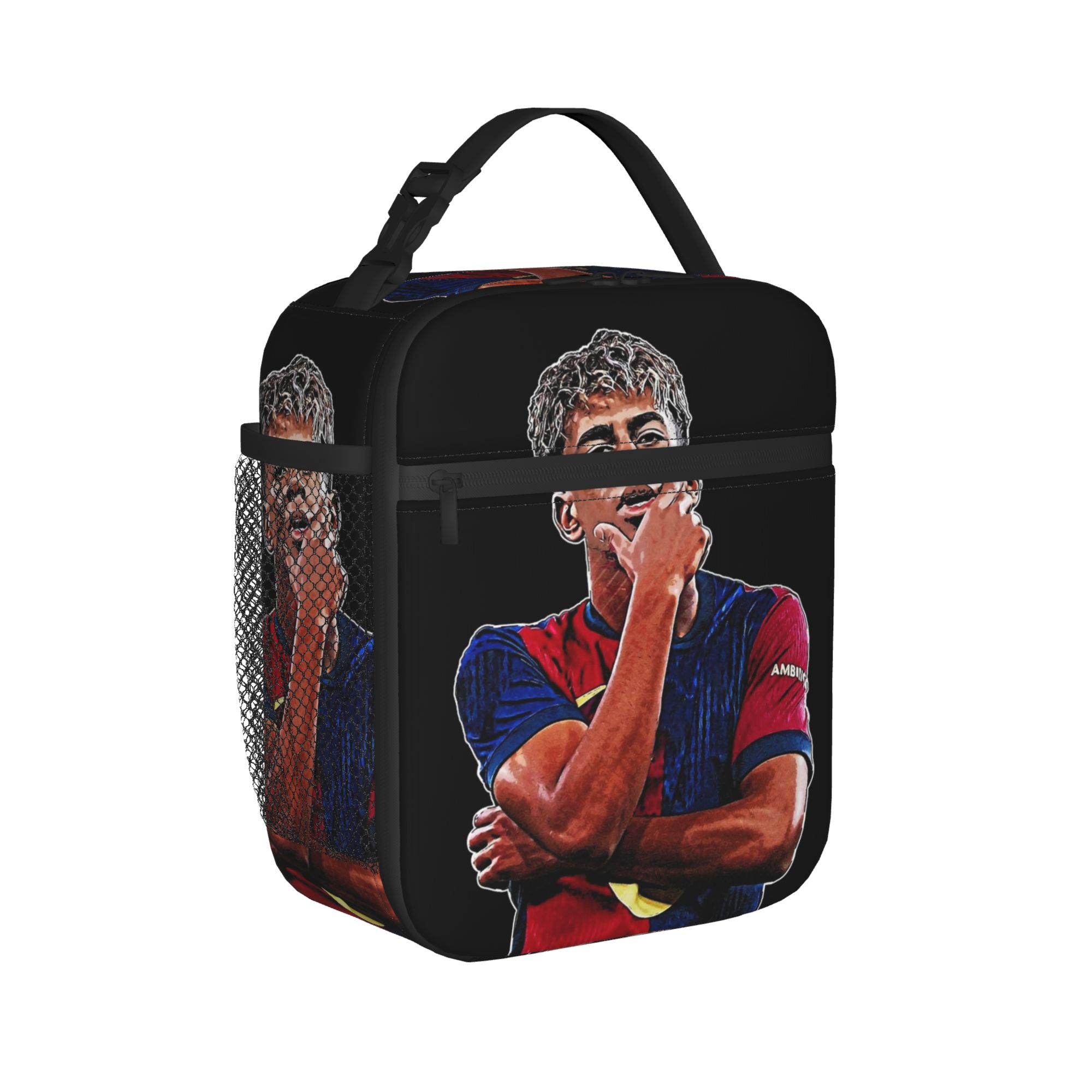 Numner 19 Lamine Yamal Insulated Lunch Bags Football Soccer Meal Container Cooler Bag Tote Lunch Box Beach Travel Men Women