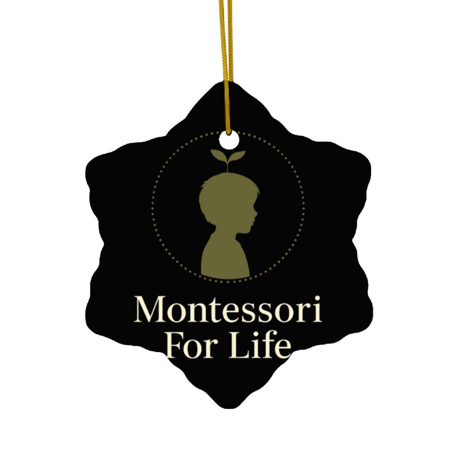 Montessori Mom Life Calm Learning Child Ceramic Ornaments