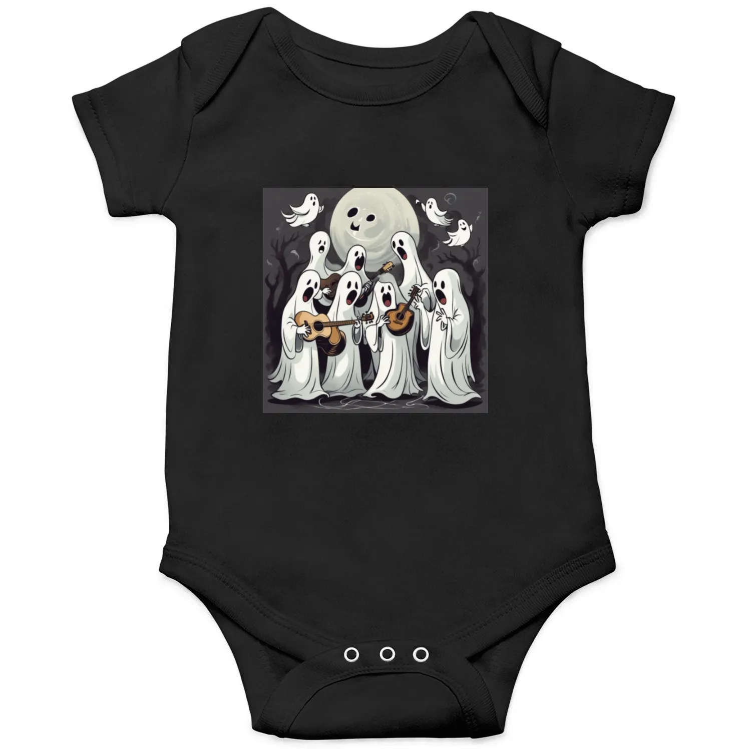 The ghosts play the Guitars in the ghost house. Onesies