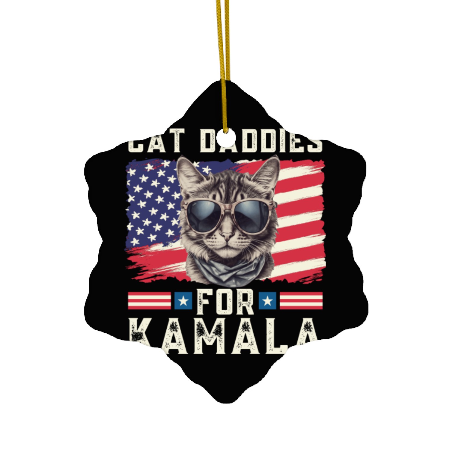 Cat daddies for kamala Harris 2024 Ceramic Ornaments