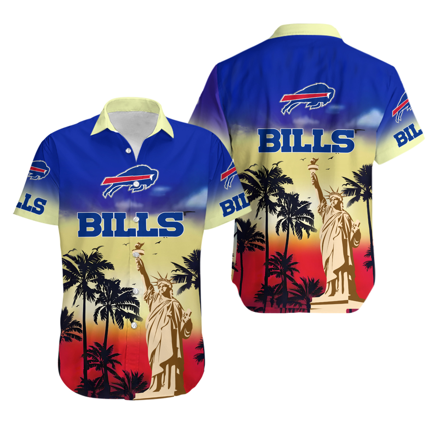 Buffalo Football Team Billss Hawaiian Button Down Shirt