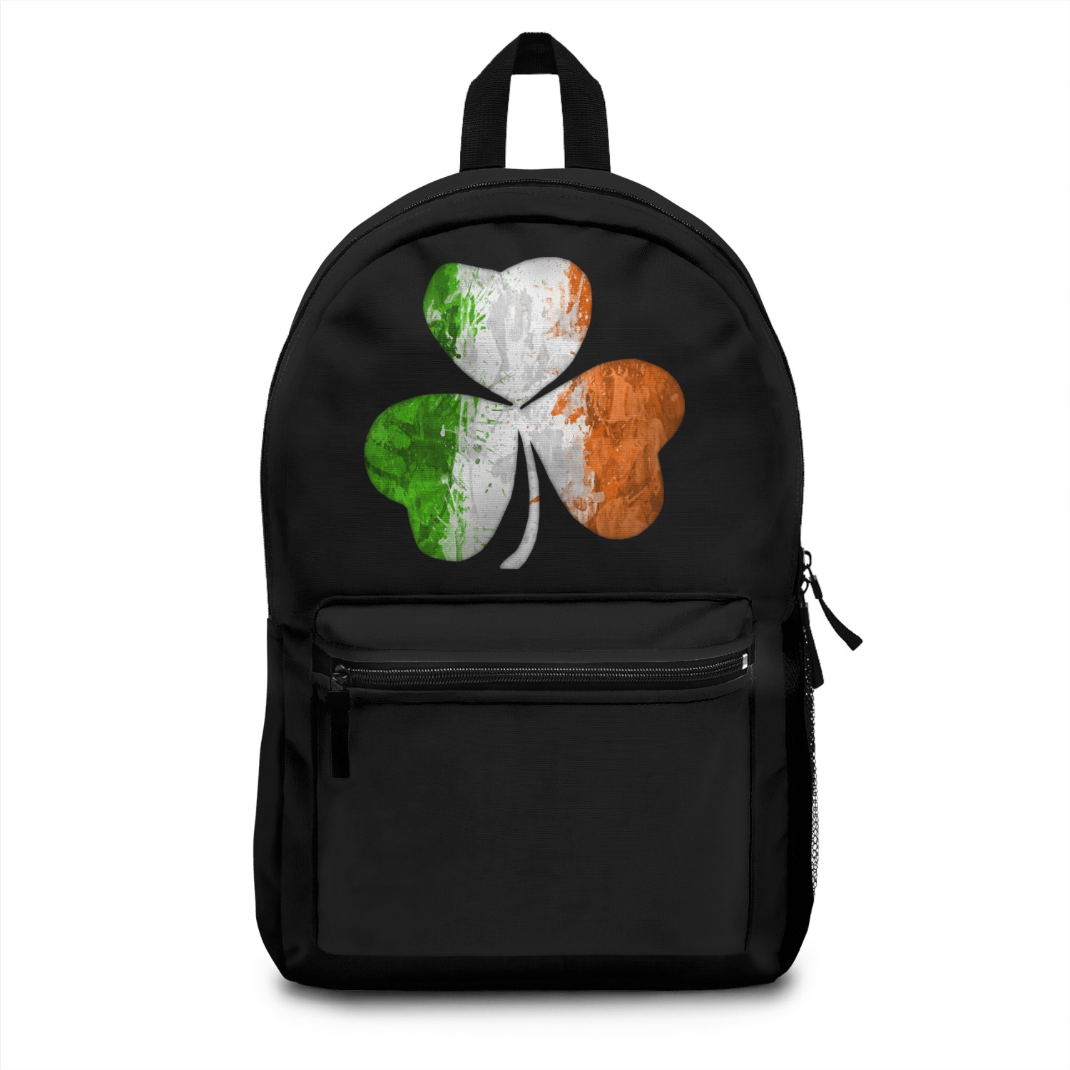 Irish Flag Clover Grunge Backpacks