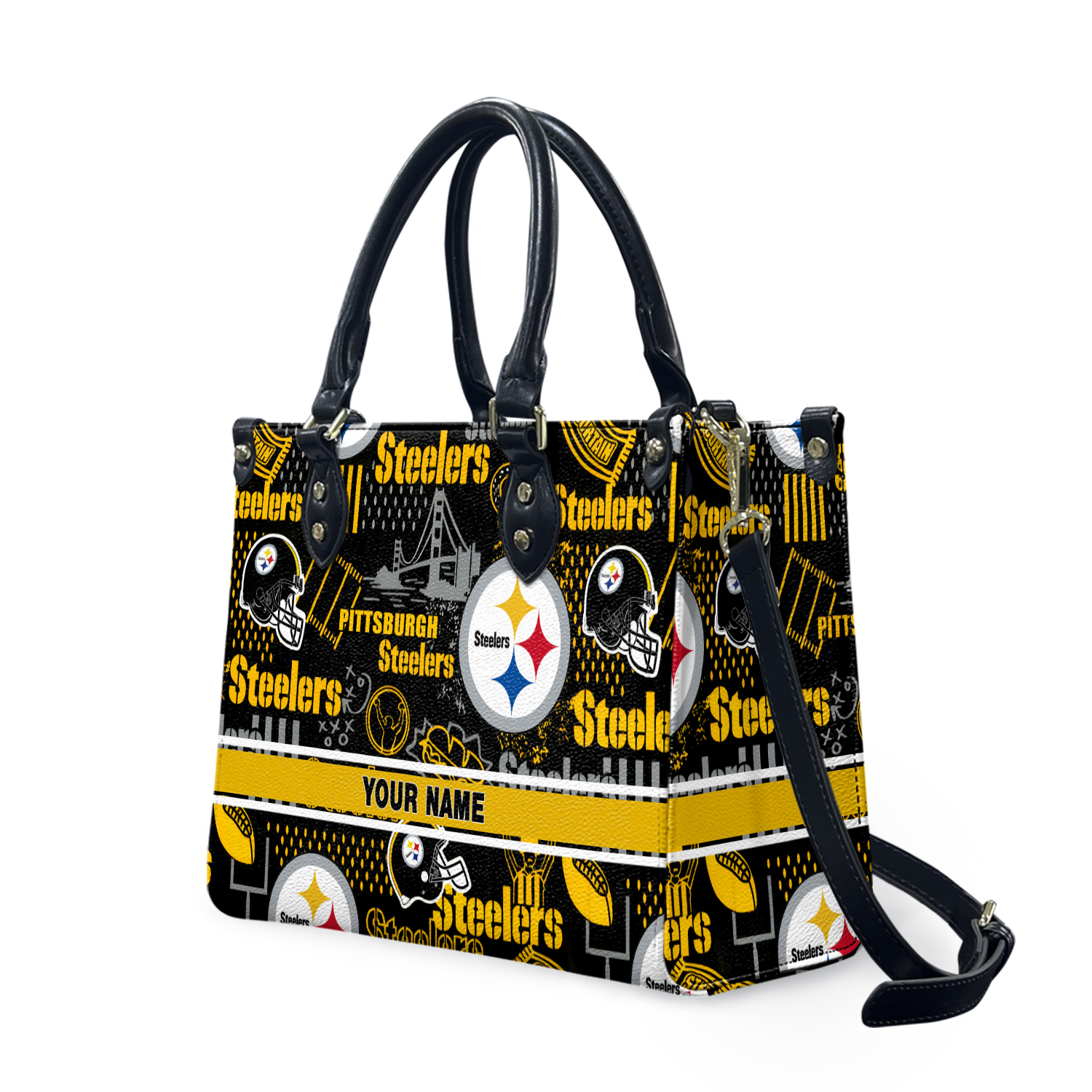 Personalized Pittsburgh Football Team Steelerss Leather Handbag Gift