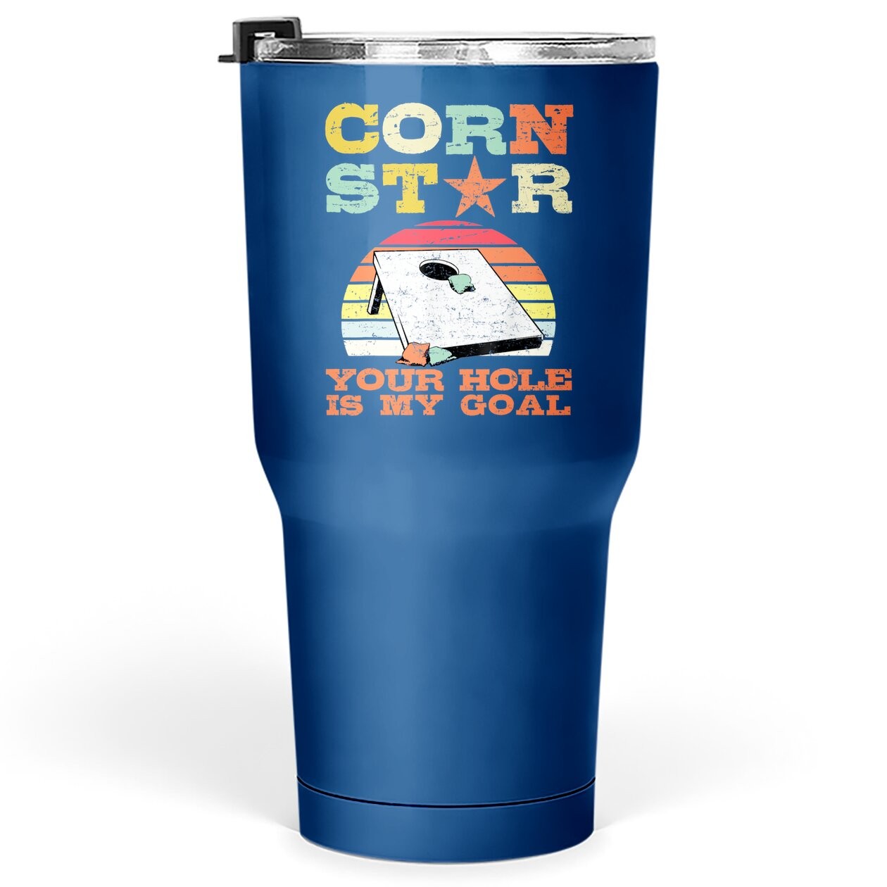 Corn Star Your Hole Is My Goal Vintage Cornhole Player Tumbler 30 Oz