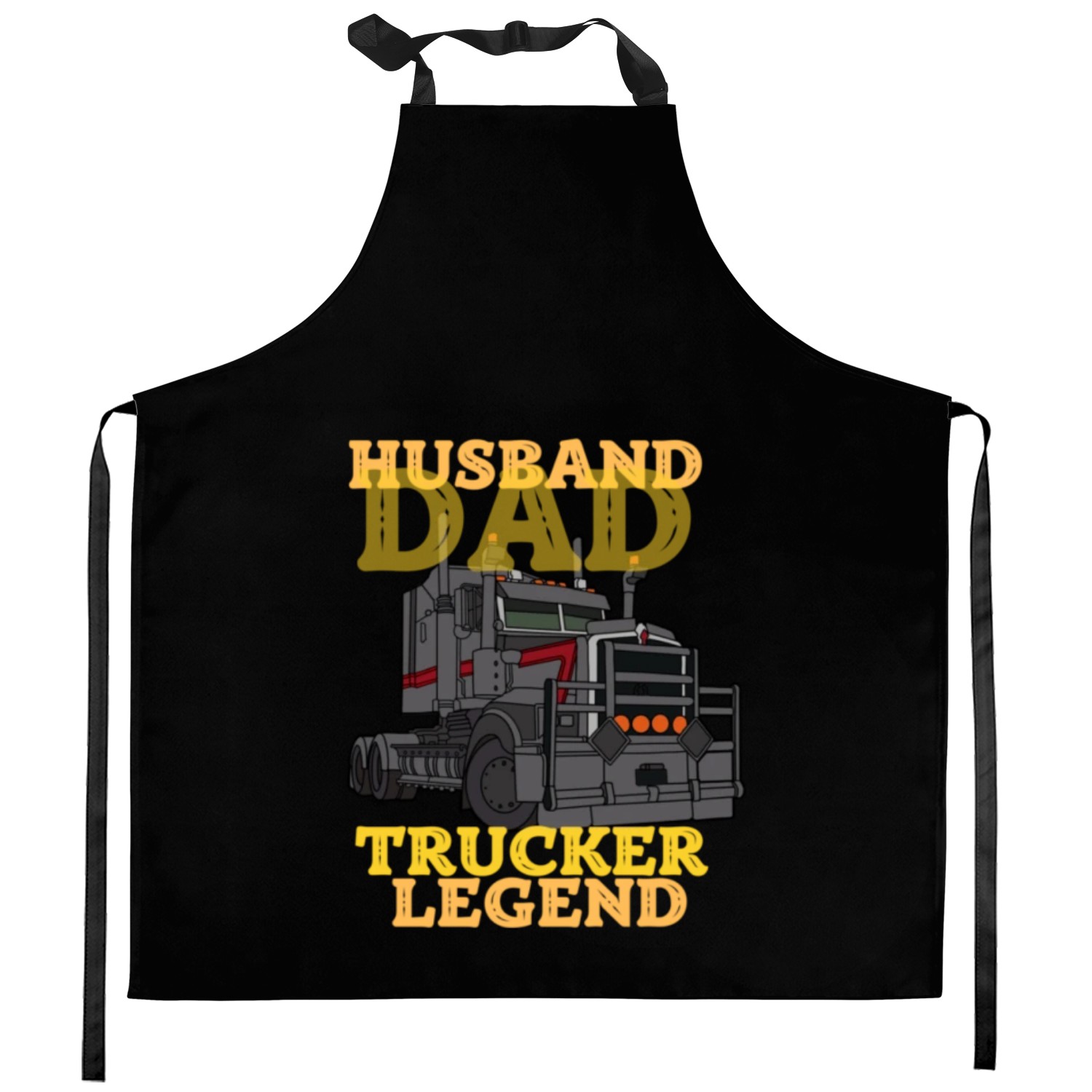 Husband Dad Trucker Legend Kitchen Aprons